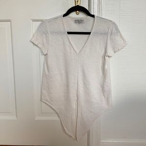 Madewell Texture & Thread V-Neck Tie-Front Top